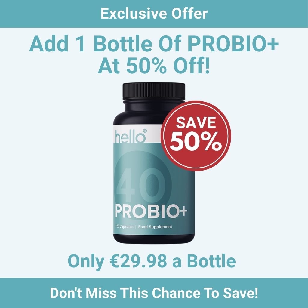 1 Bottle of PROBIO+ at 50% OFF - HelloForty Europe
