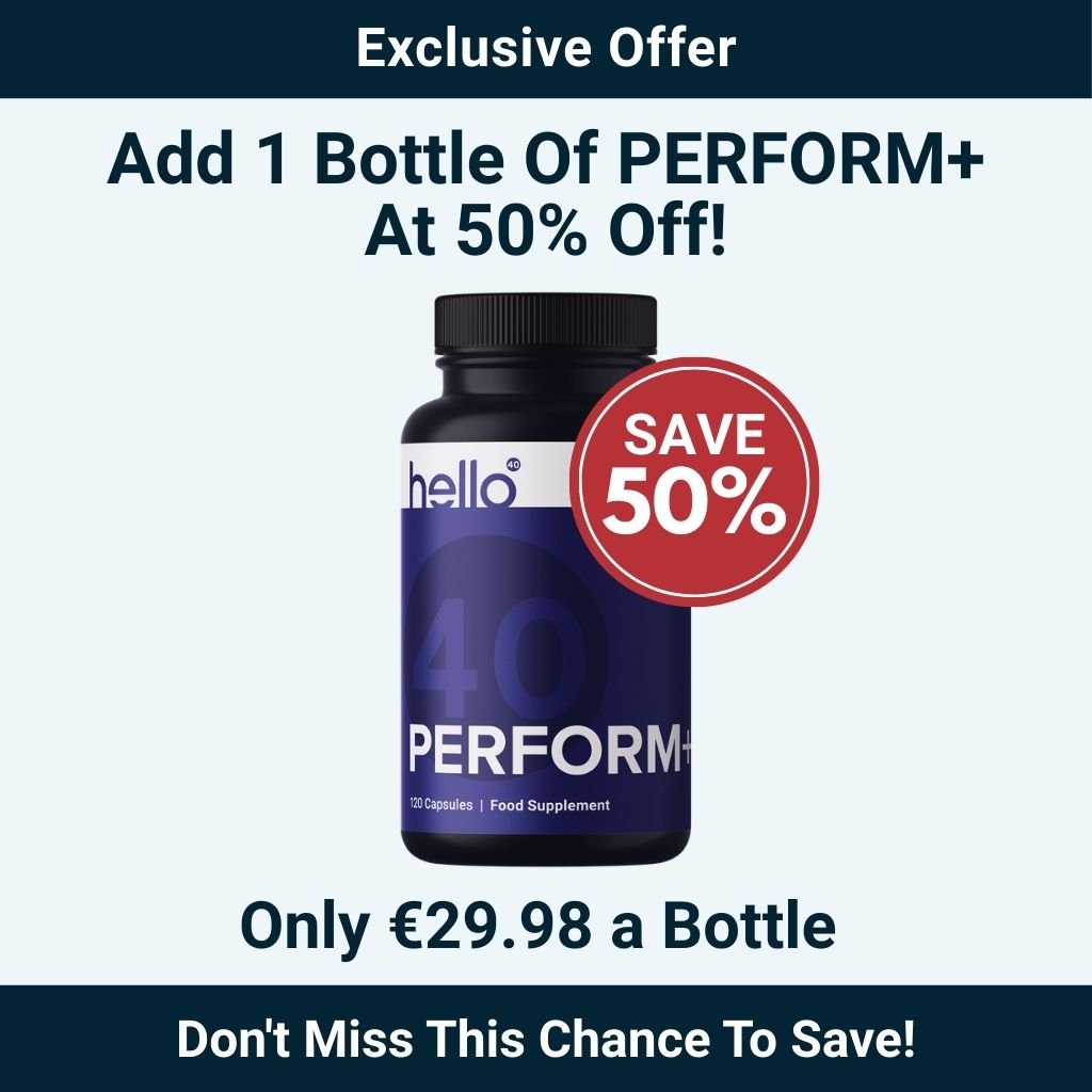 1 Bottle of PERFORM+ at 50% OFF - HelloForty Europe