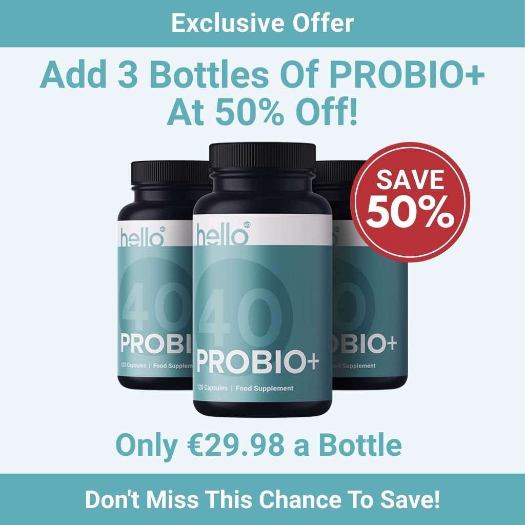 3x Bottles of PROBIO+ at 50% - HelloForty Europe