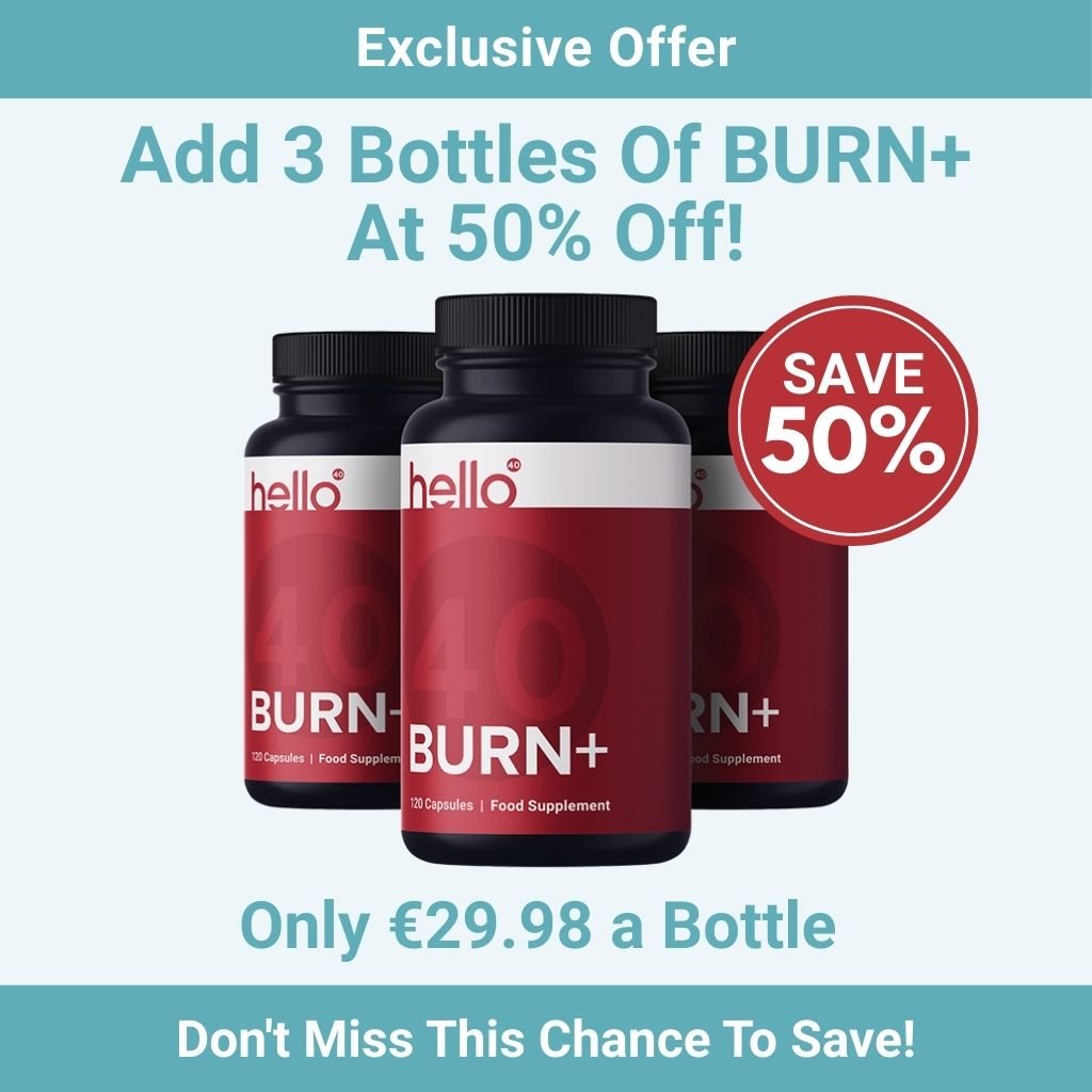 3x Bottles of BURN+ at 50% Off - HelloForty Europe